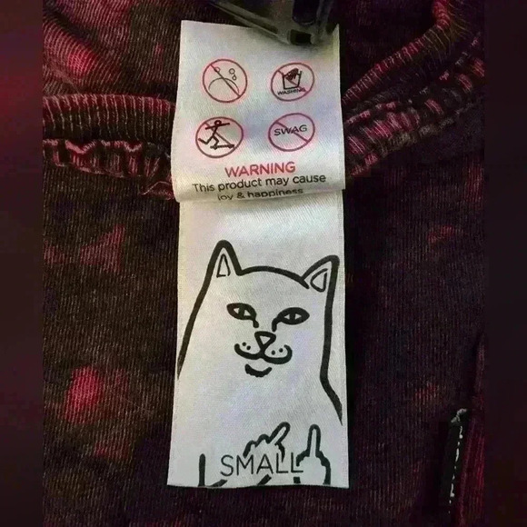 Ripndip cat hidden message pocket long sleeve tee size small - Picture 7 of 8